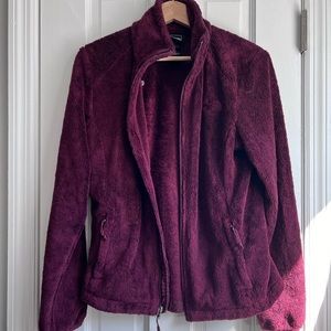 Burgundy north face fleece liner size small